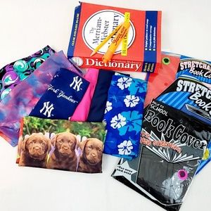 10 Book Socks Assorted Sizes Stretch Reusable